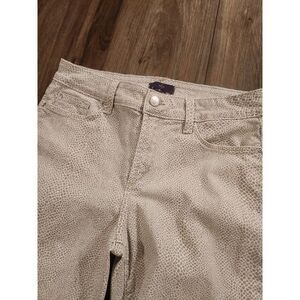 NYDJ Lift Tuck Technology White & Gray Patterned‎ Pants